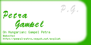 petra gampel business card